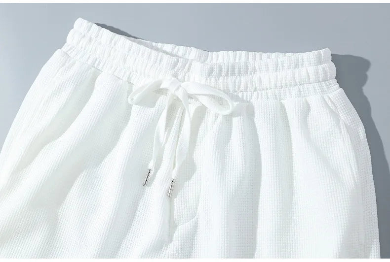 Men's White T-Shirt & Shorts Set