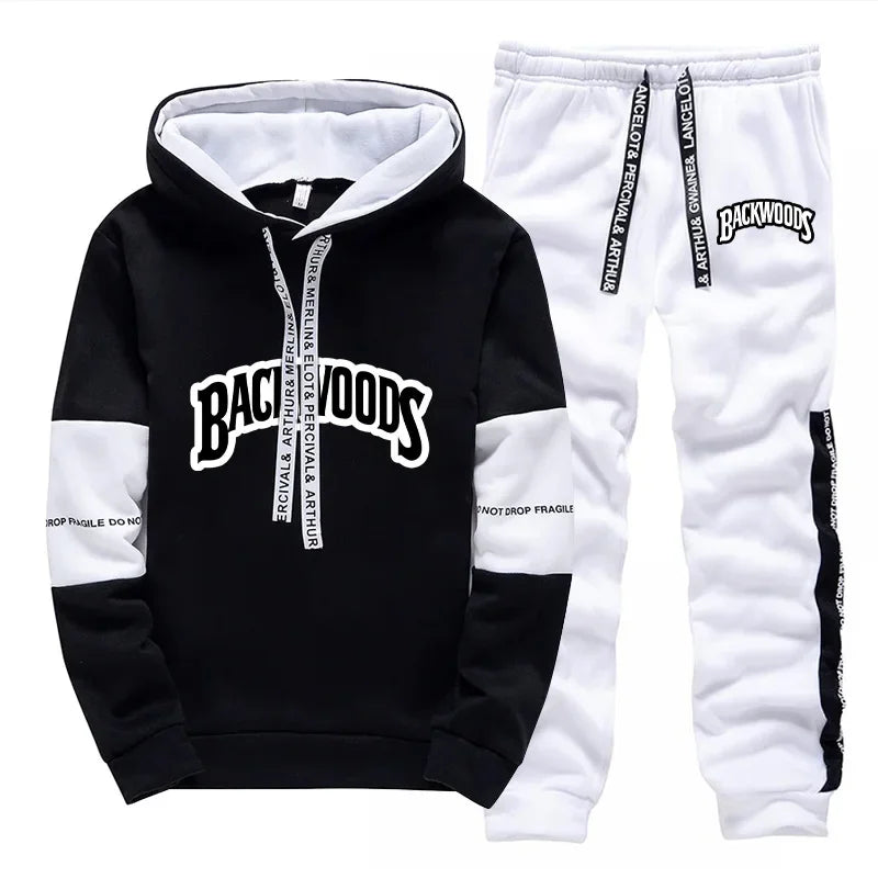 Mens Tracksuit - Sport Hoodie and Jogger Set