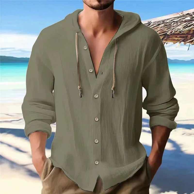 Men's Linen Shirt -  Casual Summer Style