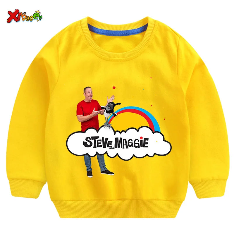 Kids Sweatshirt – Cartoon Cotton Casual Pullover