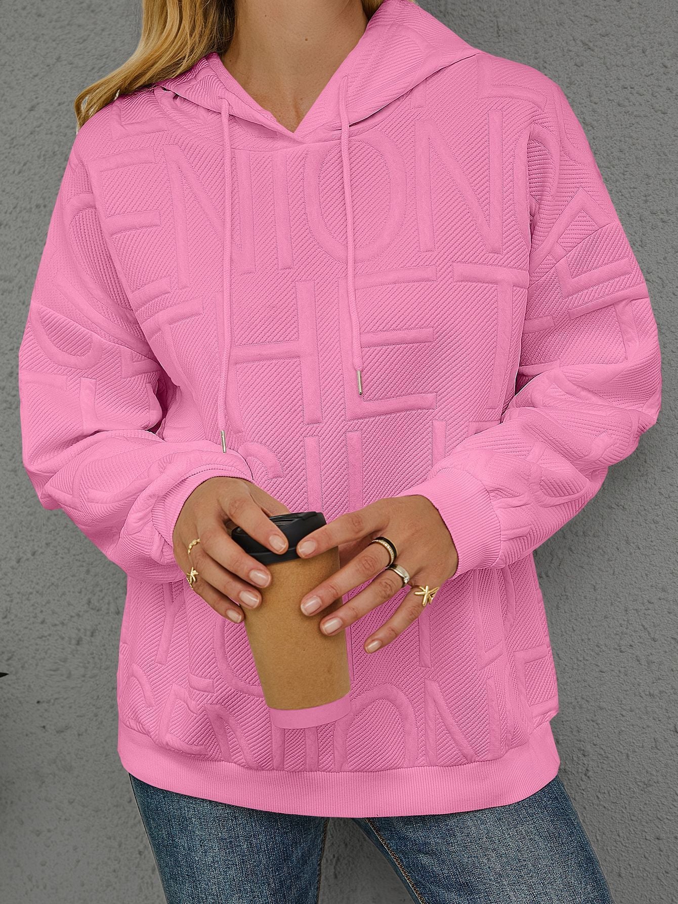 Three-dimensional Printing Long Sleeve Pullover Hoodie