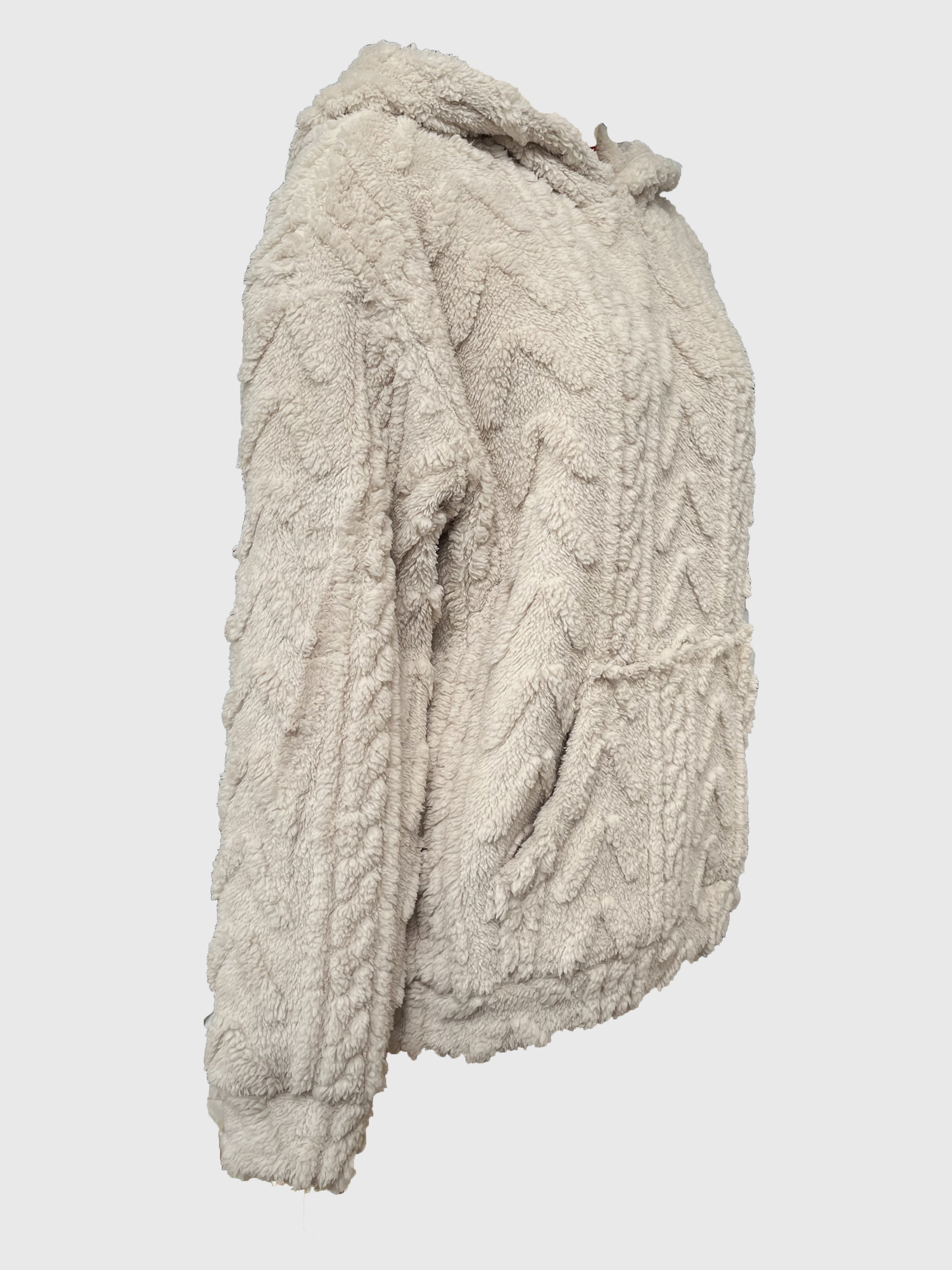 Olid Teddy Bear Textured Hoodie Sweatshirt