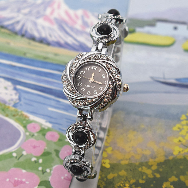 Chalcedony Women's Diamond-Minority Bracelet Watch