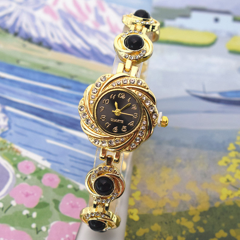 Chalcedony Women's Diamond-Minority Bracelet Watch