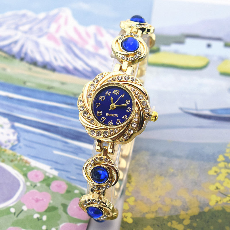 Chalcedony Women's Diamond-Minority Bracelet Watch