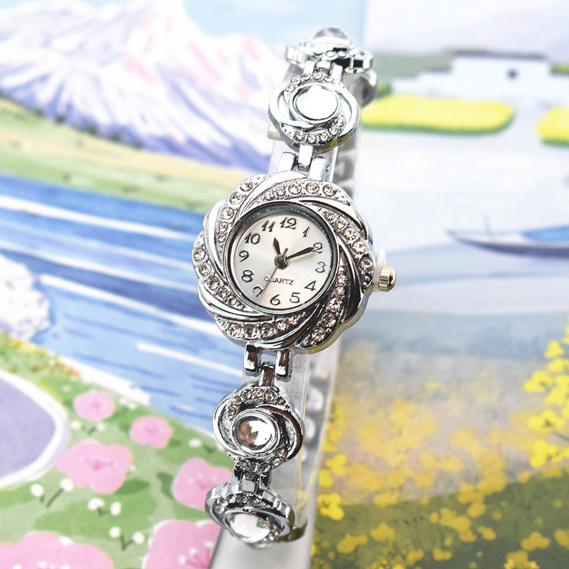 Chalcedony Women's Diamond-Minority Bracelet Watch